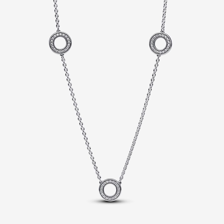 Řetízkový náhrdelník Pavé kroužky image number 0