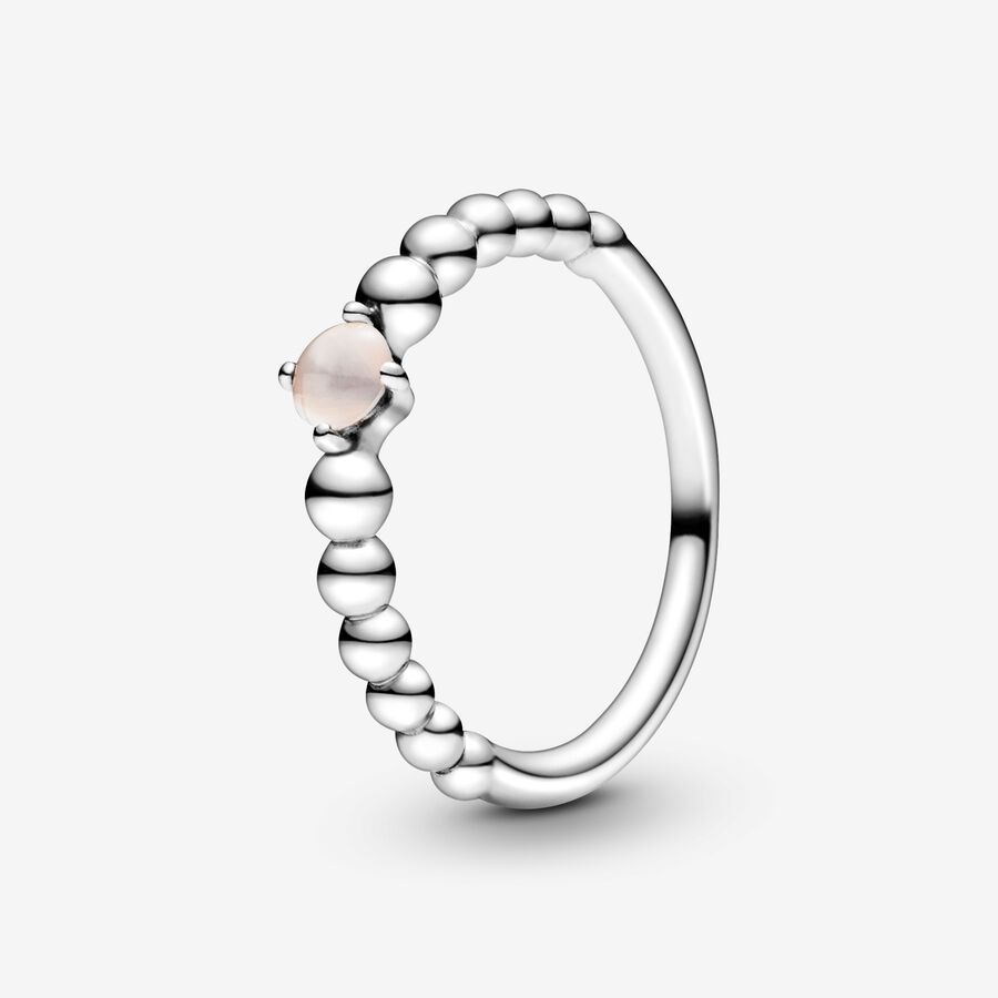 Mlhavě růžový kuličkový prsten image number 0