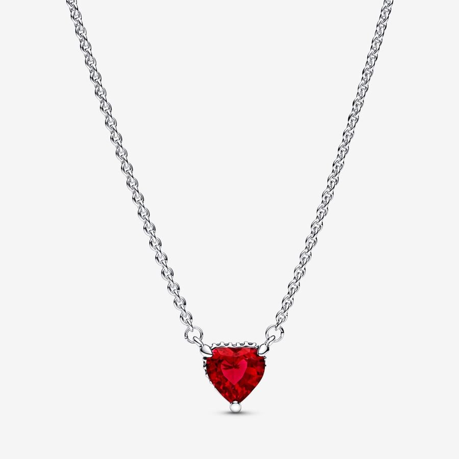 Krátký náhrdelník s přívěskem Třpytivá aureola srdce image number 0
