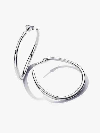 Otevřené kruhové náušnice s organickým tvarem 42 mm