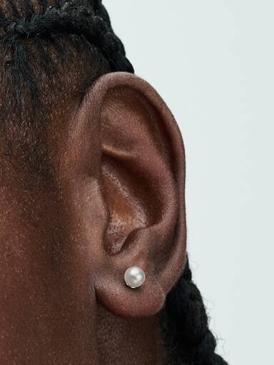 Peckové náušnice Sladkovodní kultivovaná perla 4,5 mm