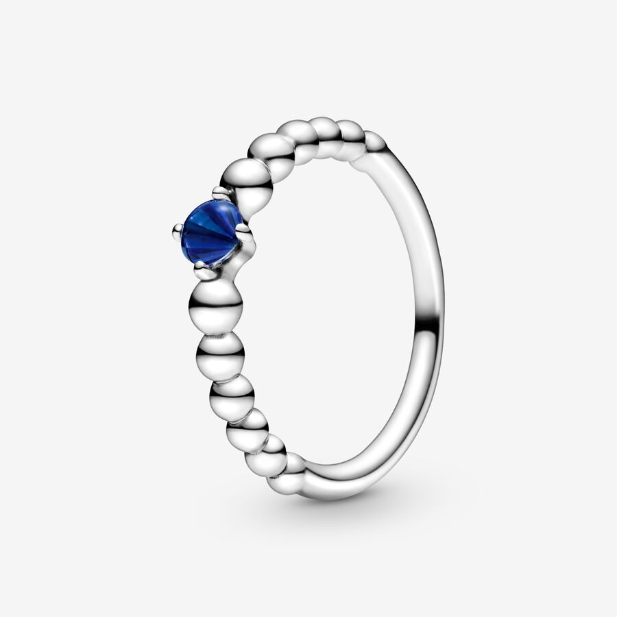 Mořsky modrý kuličkový prsten image number 0