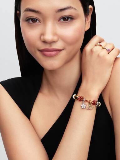Prsten Disney Mulan – Třešňový květ, Pokovené platinou