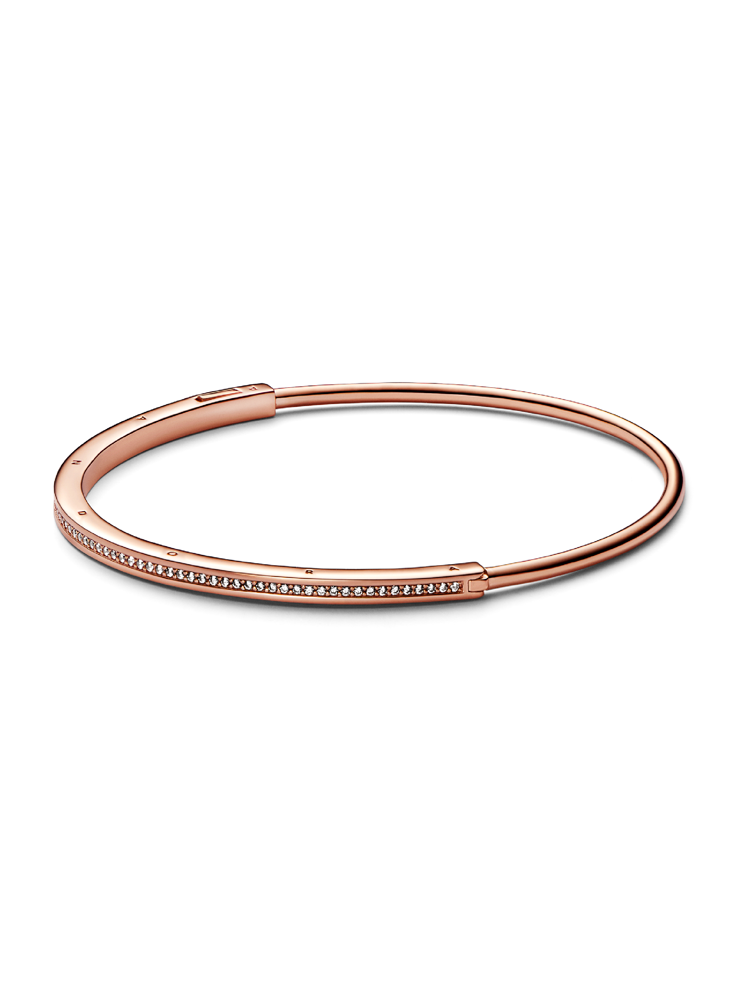 Pevný náramek Pandora Signature I-D a pavé