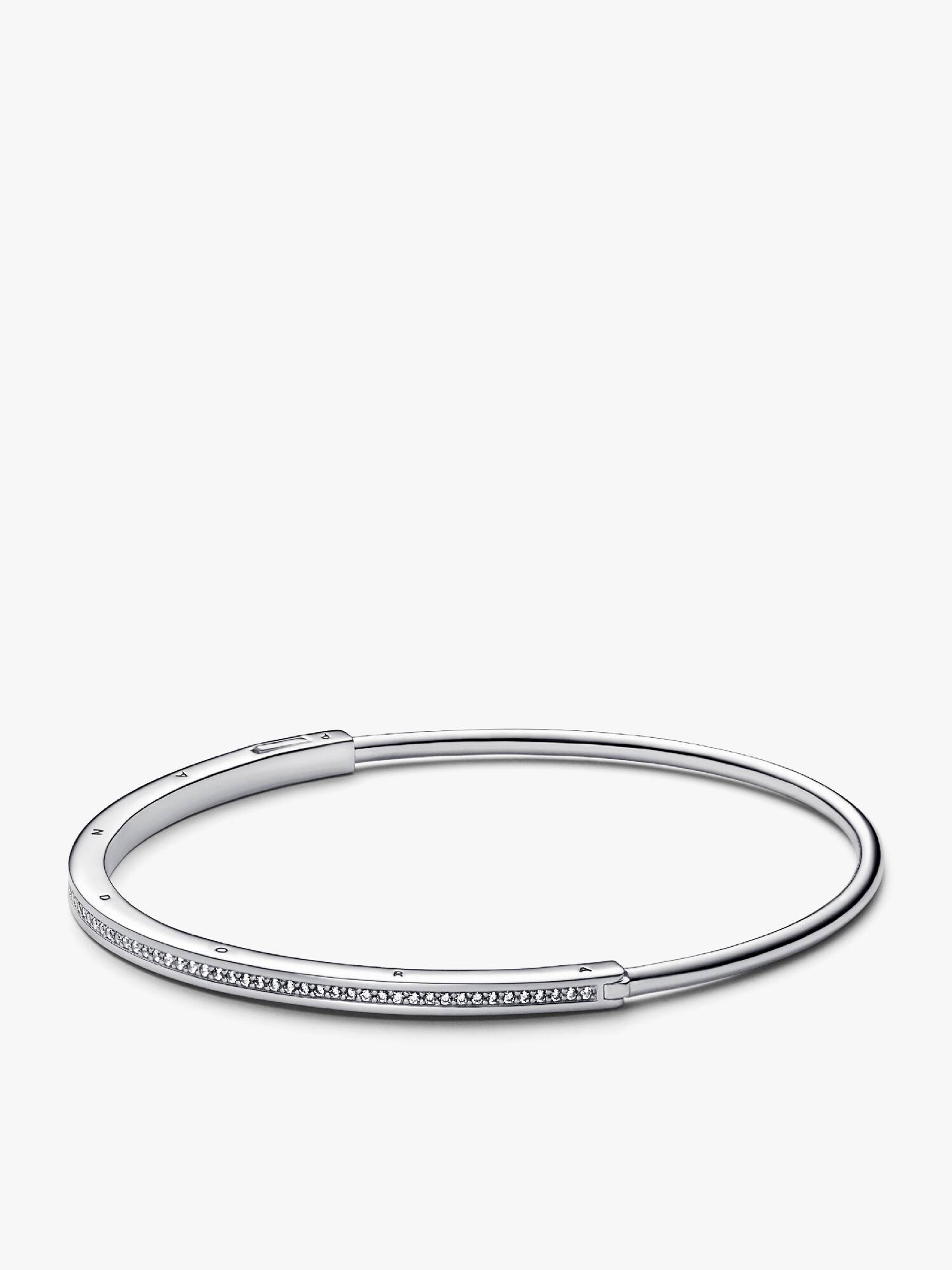 Pevný náramek Pandora Signature I-D a pavé