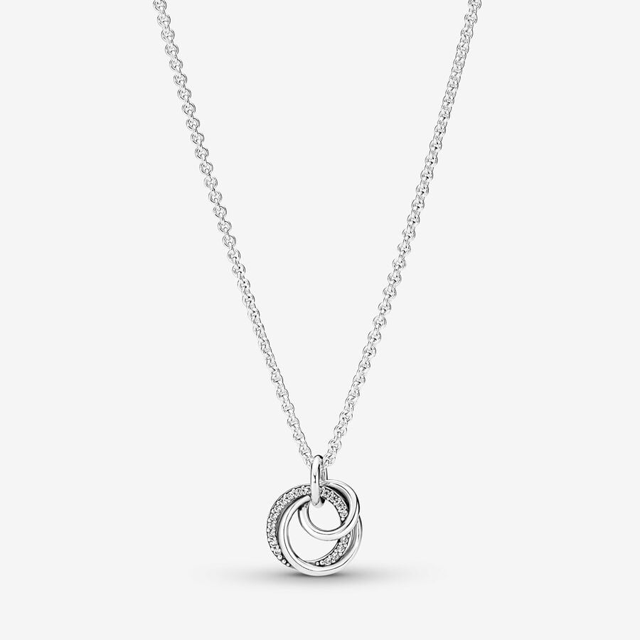 Náhrdelník s náhrdelníkovým přívěskem Vždy rodina v kroužcích image number 0