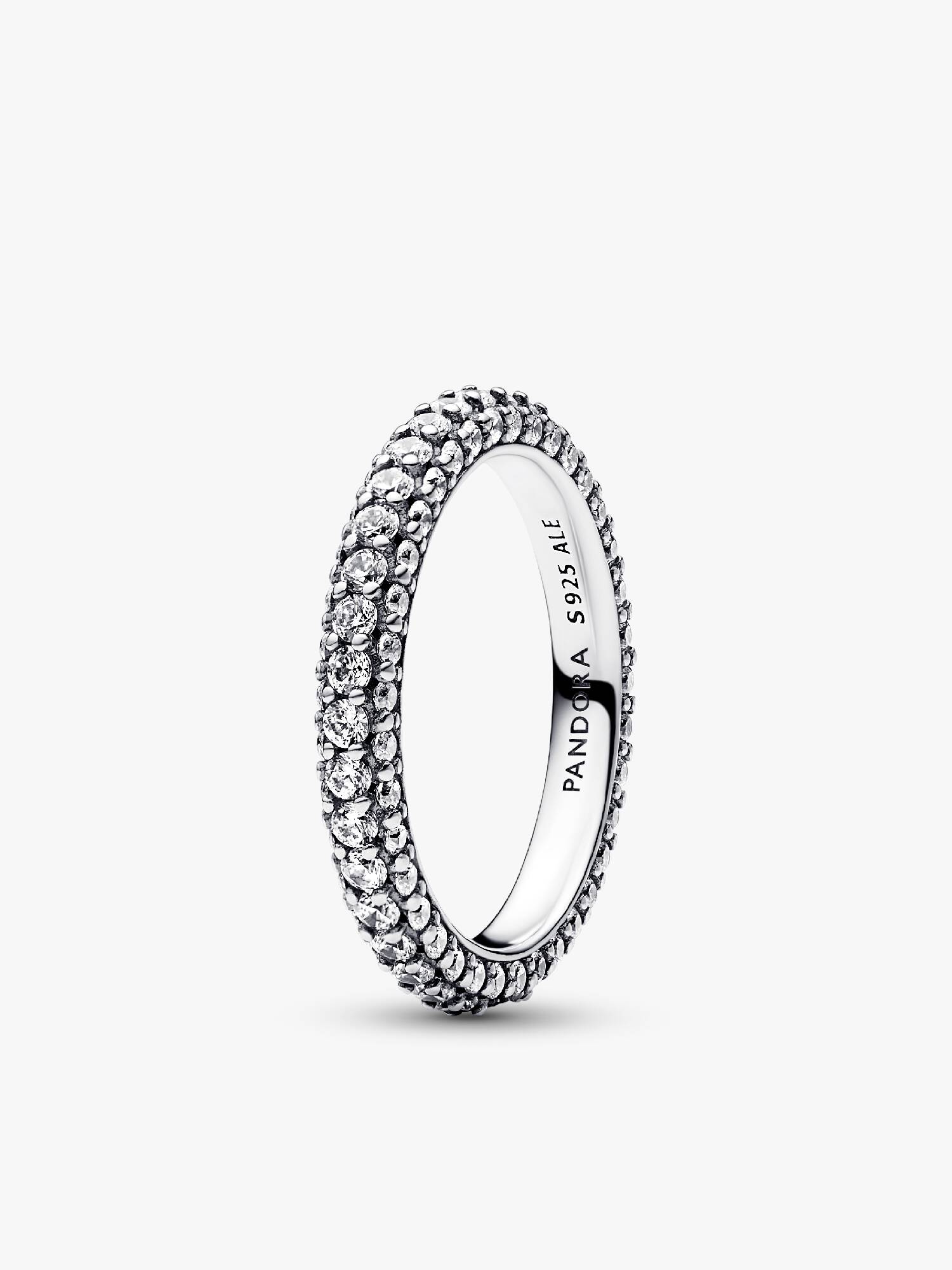 Prsten Pandora Timeless s jednou řadou pavé