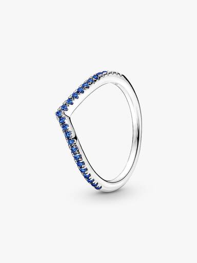 Prsten Pandora Timeless Třpytivé modré přání