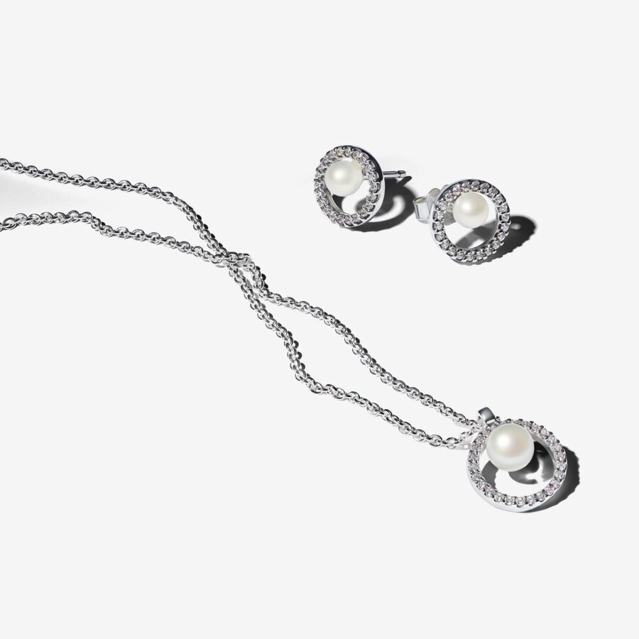 Dárkový set šperků z upravených sladkovodních perel a šperků Pavé image number 0