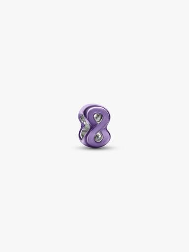 Minipřívěsek Fialový symbol nekonečna