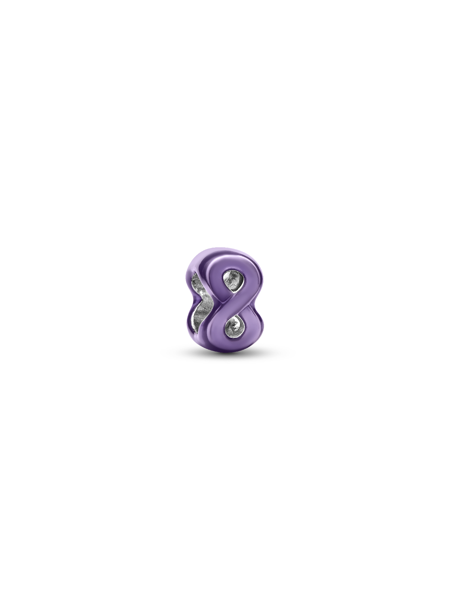 Minipřívěsek Fialový symbol nekonečna