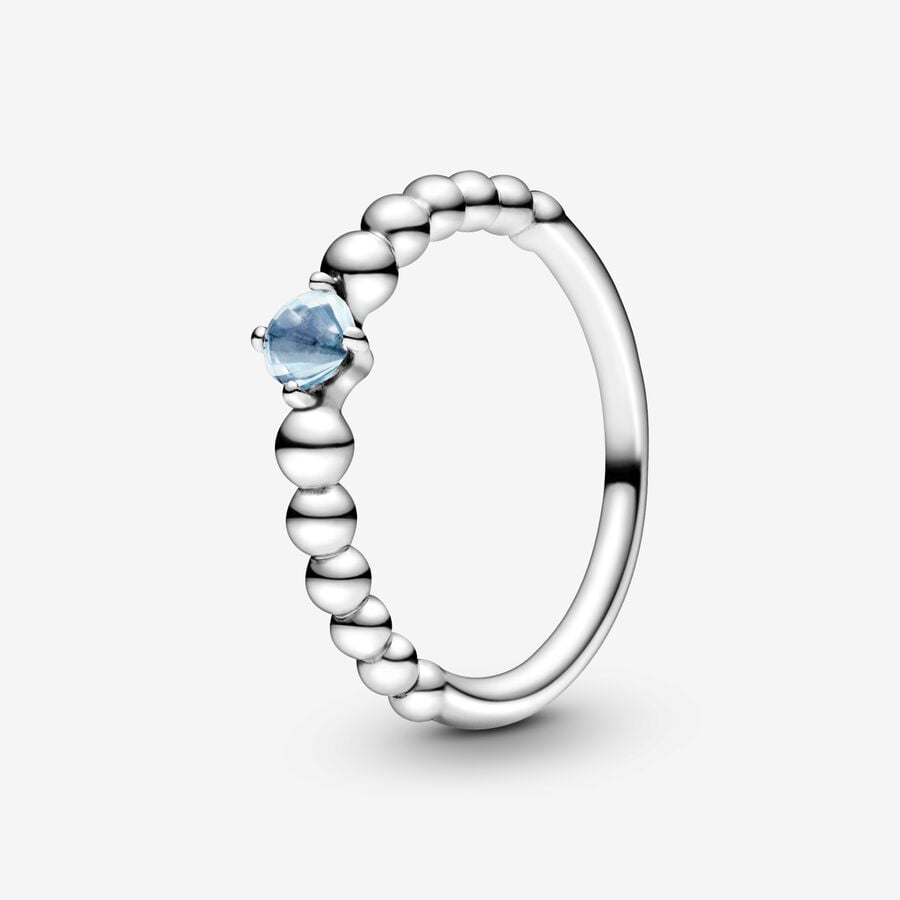 Vodově modrý kuličkový prsten image number 0