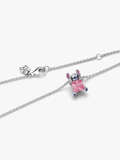 Krátký náhrdelník Růžový Disney Stitch