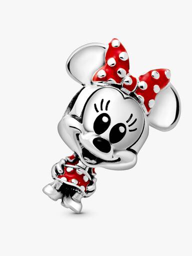 Přívěsek Disney myška Minnie s puntíkovanými šaty a mašlí