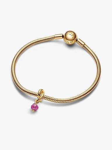 Visací přívěsek Růžový fasetovaný kruh věčnosti