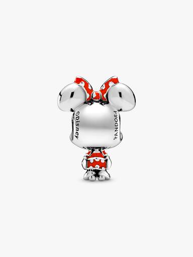 Přívěsek Disney myška Minnie s puntíkovanými šaty a mašlí