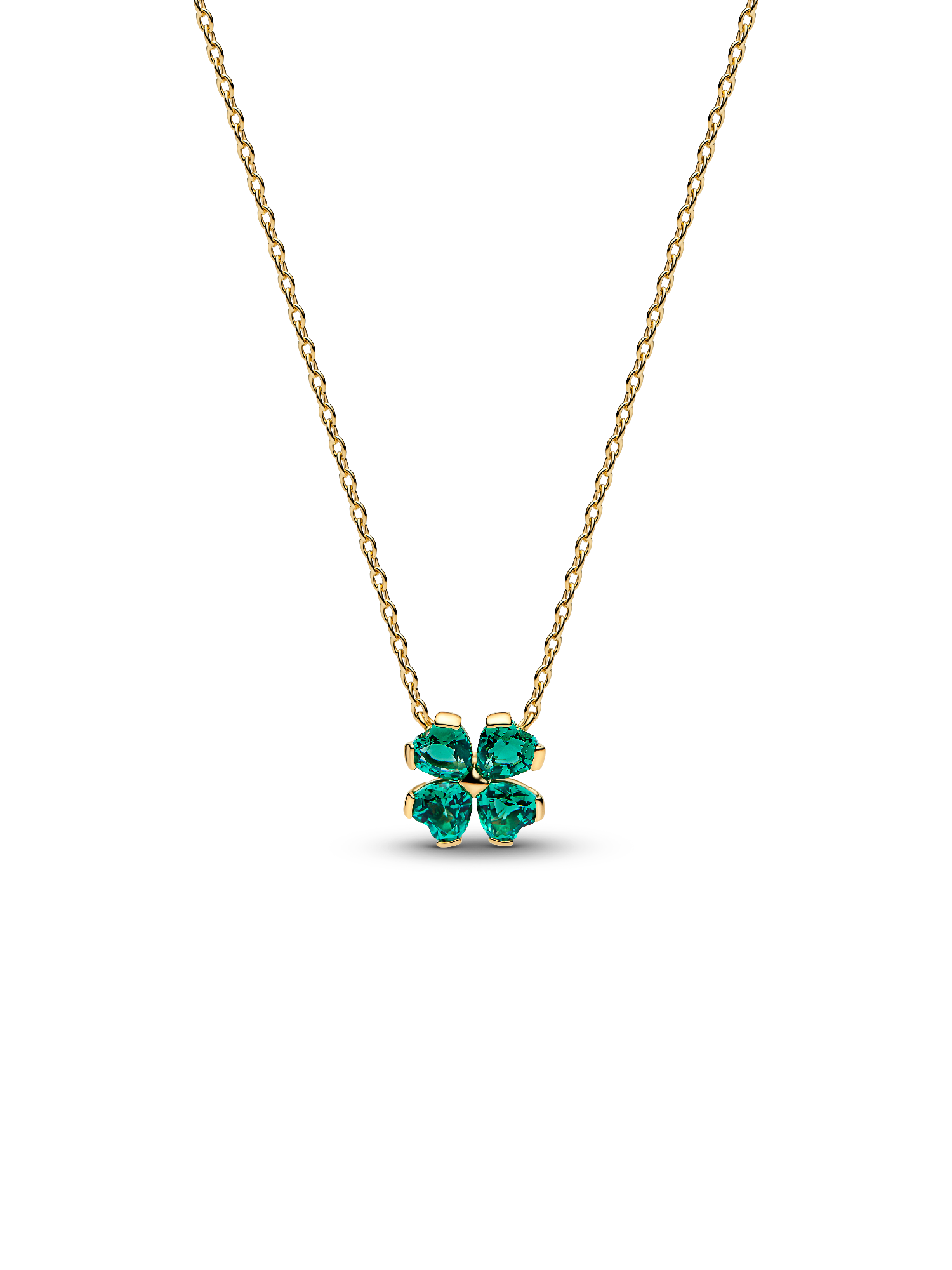 Náhrdelník s náhrdelníkovým přívěskem Zelený čtyřlístek