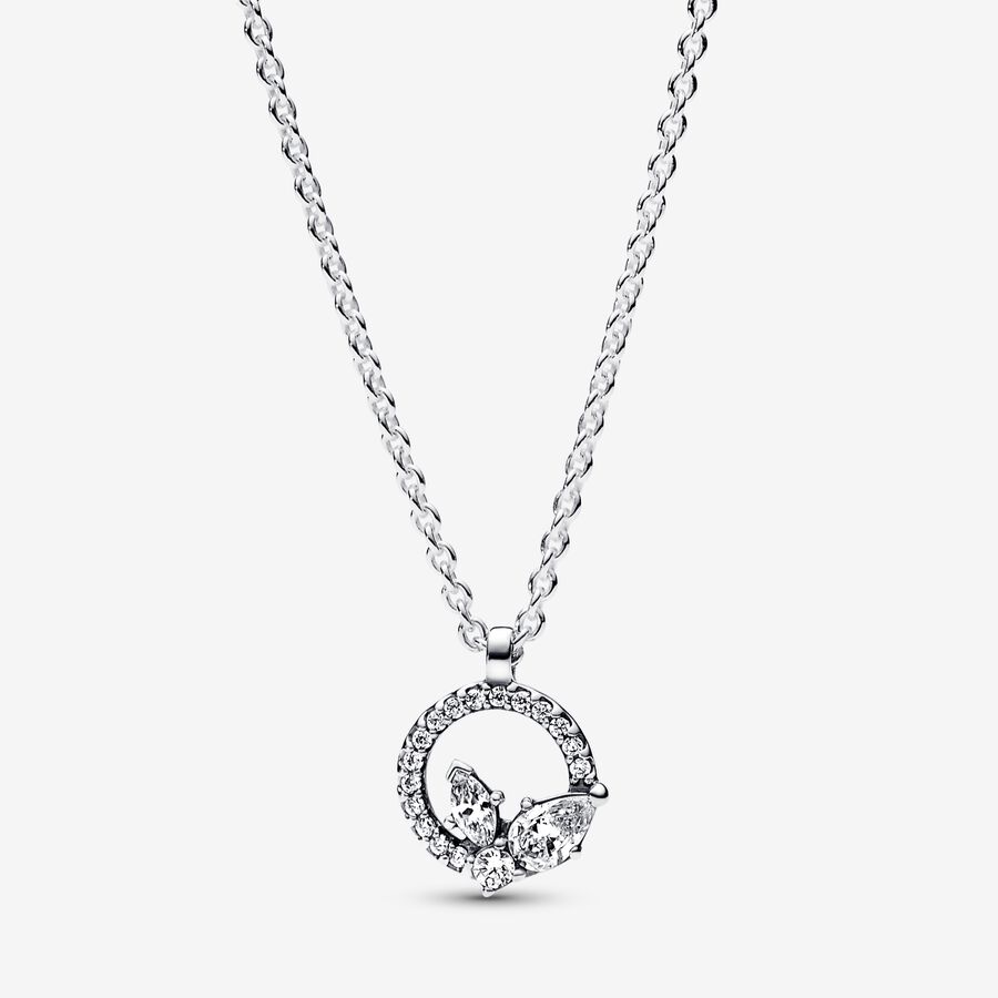Náhrdelník s náhrdelníkovým přívěskem Třpytivý herbářový kruh a shluk image number 0