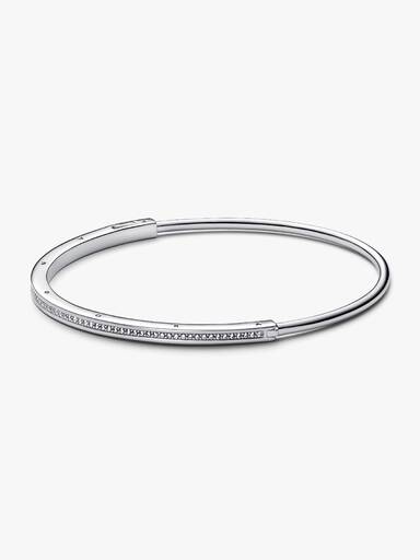 Pevný náramek Pandora Signature I-D a pavé