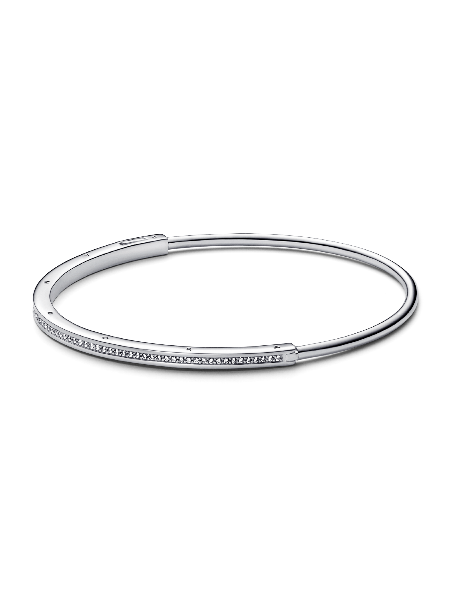 Pevný náramek Pandora Signature I-D a pavé